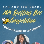 Winners of our 2024 Spelling Bee Competition Grades 1-8