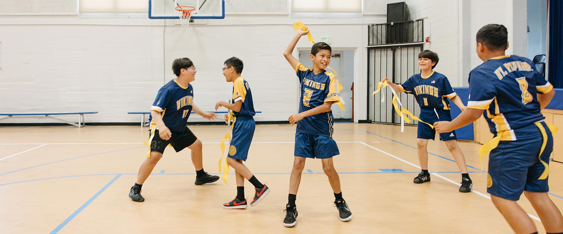 St. Raphael boys basketball team practicing.